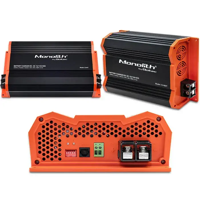 Qoltec 52481 Nabíječka Monolith DC-DC pro baterie LiFePO4, AGM 12V - 12V | 60A | 720W