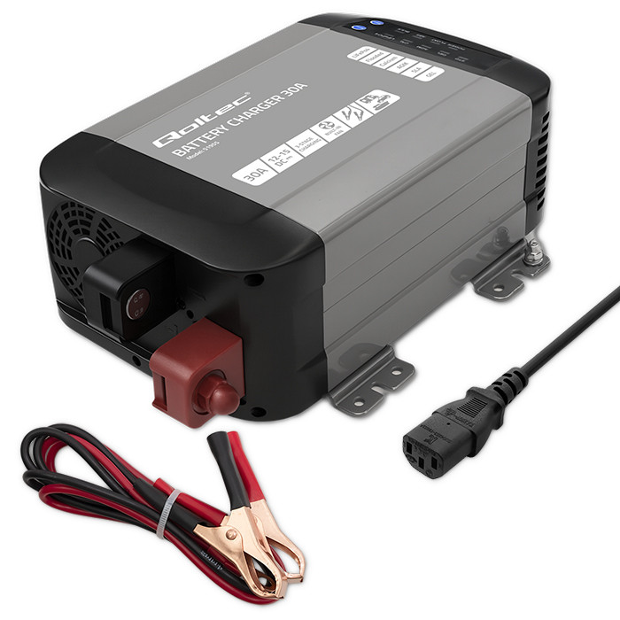 *Qoltec 51955 Intelligent Monolith nabíječka pro LiFePO4 AGM GEL SLA | 30A | 12V