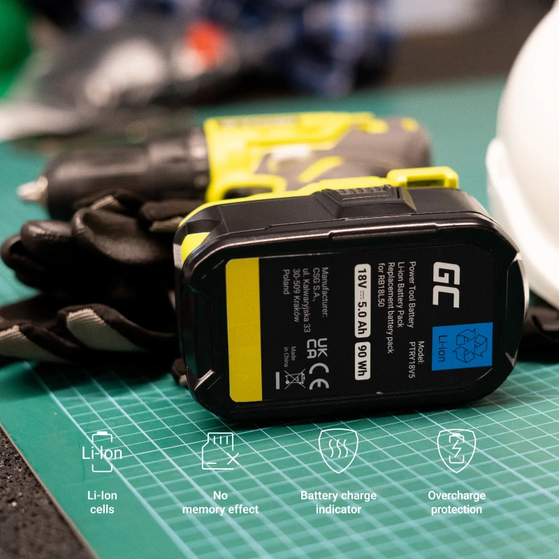 Baterie Green Cell PTRY18V4 Ryobi ONE+ RB18L40 18V 4000mAh Li-ion