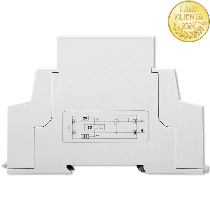 Qoltec 50887 Jednofázové elektronické počítadlo | měřič spotřeby energie na DIN lištu | 230V | LCD | 1P | Slim