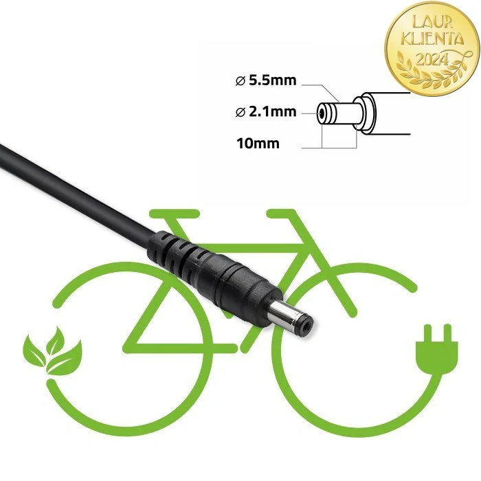 *Qoltec 50332 Rychlá voděodolná nabíječka Qoltec  36V/42V  2A  konektor 5,5 x 2,1 mm + napájecí kabel