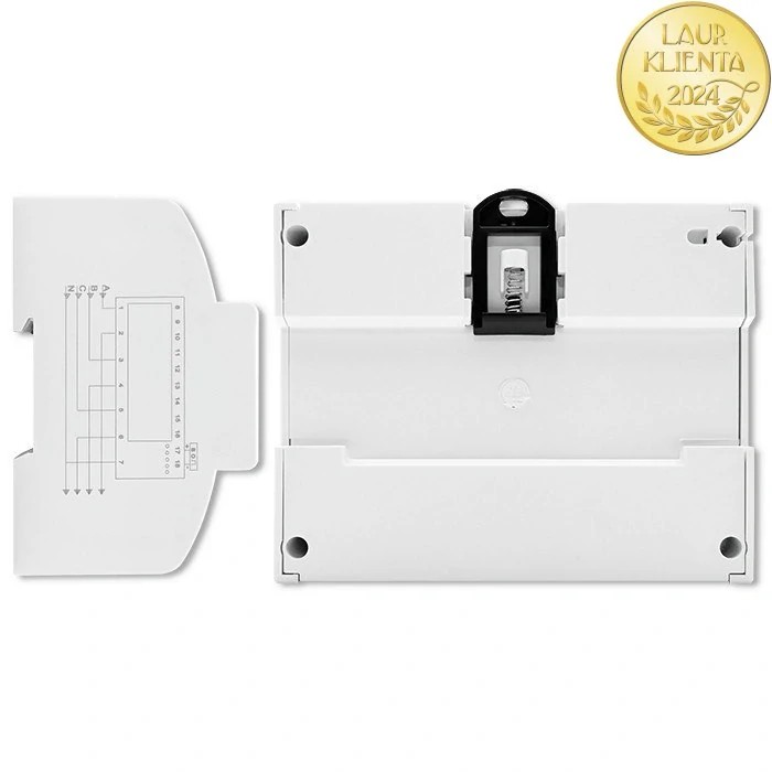 Qoltec 50989 Qoltec Třífázový obousměrný elektronický elektroměr | Měřič spotřeby energie na DIN lištu | 400V | 100A | LCD | 4P