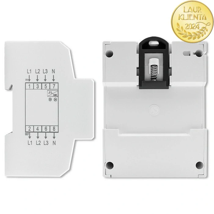 *Qoltec 50992 Třífázový elektronický elektroměr Qoltec | Měřič spotřeby energie na DIN lištu | 400V | 100A | LCD | 4P