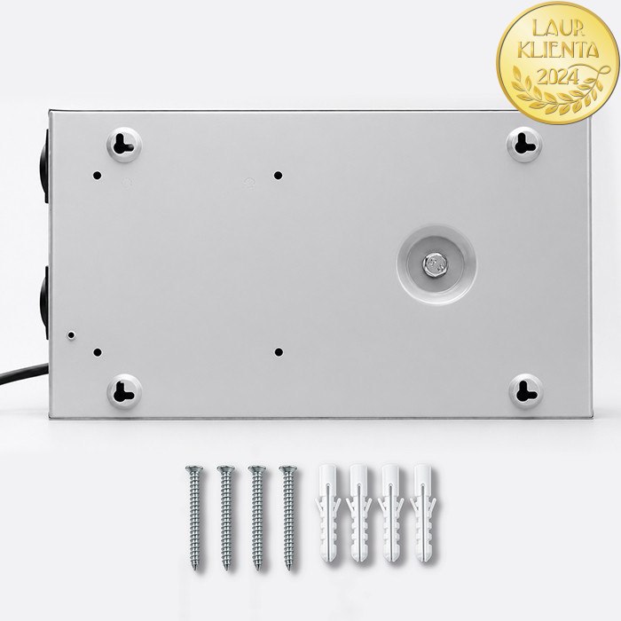 Qoltec 50449 AVR 2000VA (1200W) – Automatický stabilizátor napětí 230 V | Toroidní transformátor