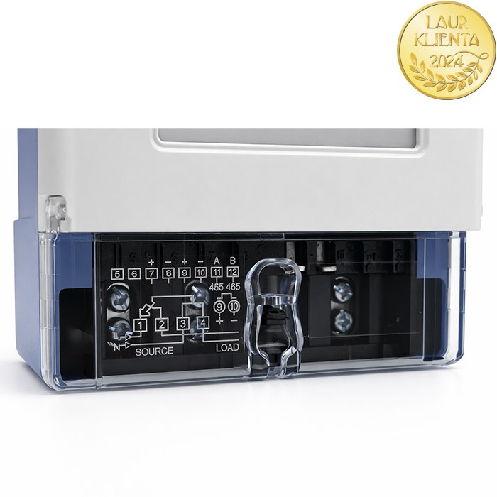 Qoltec 50924 Jednofázový digitální elektroměr 230V 5(60)A LCD | Měřič spotřeby elektrické energie na DIN lištu