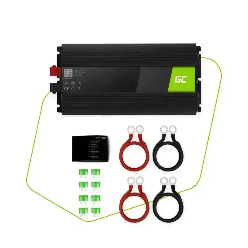 *Green Cell INV20 Měnič napětí z 24V na 230V, 2000W/4000W - čistý sinus