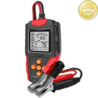 *Qoltec 52484 Digitální tester baterií s LCD displejem | 12V | 24V | 3Ah-200Ah