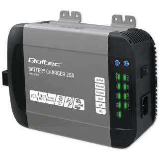 *Qoltec 51959 Intelligent Monolith nabíječka pro LiFePO4 AGM GEL SLA baterie | 20A | 12V