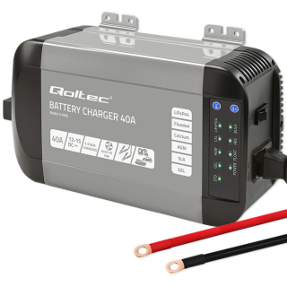 *Qoltec 51956 Intelligent Monolith nabíječka pro LiFePO4 AGM GEL SLA | 40A | 12V