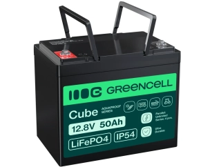 Baterie Green Cell CUBE LiFePO4 LFPGC12V50AH Baterie LiFePO4 12V, 12,8V 50Ah, 640Wh IP54 Lithium-železo-fosfátový Akumulátor pro Jachty, Golfový vozík, Invalidní vozíky a jiné