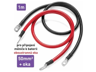 *Kabel propojovací s oky - 50mm², délka 1m (černý + červený)