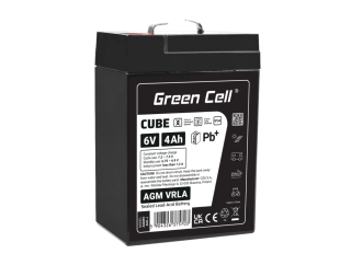 *Green Cell Cube AGM VRLA IP54 Baterie 6V 4Ah bezúdržbová baterie