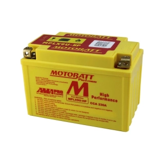Motobatt MPLX9U-HP 12V 3Ah lithiová motobaterie | 230A CCA, ultralehká Li baterie pro motorky