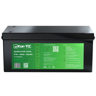 *❄️Baterie Kon-Tec KT-LFP12280-GL Green Line Lithium-železo-fosfátová LiFePO4 baterie 12V, 12,8V 280Ah, 3584Wh - Wireless BMS System + funkce ohřevu baterie | Aplikace v češtině