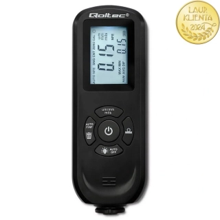 *Qoltec 50646 Měřič tloušťky láku s LCD displejem | 0~2000um