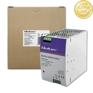Qoltec 50901 – Průmyslový napájecí zdroj na DIN lištu 480 W / 24 V / 20 A
