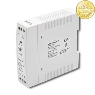 Qoltec 50909 – napájecí zdroj na DIN lištu 24 W / 24 V / 1 A / Bílý