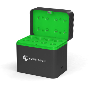 *BlueTouch USB-C nabíječka a úložný box pro Li-ion AA/AAA baterie (bez baterií)