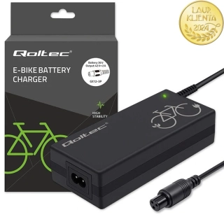 *Qoltec 52619 Nabíječka elektrokola 36V (42V) 2A GX12-3pin | Nabíječka baterie e-bike Qoltec