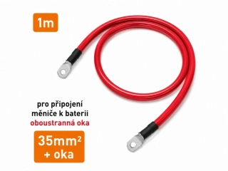 *Kabel propojovací s oky - 35mm², délka 1m červený - 1ks