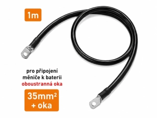 *Kabel propojovací s oky - 35mm², délka 1m černý - 1ks