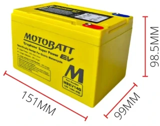 *Motobatt MBEV14G (6-DZM-12) Graphene AGM trakční baterie 12V 14Ah C2 | E-skútry, elektrokola, elektrické vozíky | Oficiální CZ distribuce