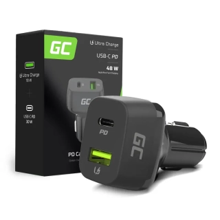 *Green Cell Nabíječka do auta USB-C Power Delivery + USB Quick Charge 3.0