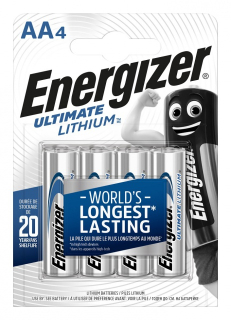 *Baterie ENERGIZER Ultimate Lithium AA FR6 144ks - 36 blistrů po 4ks baterií - 3 krabice