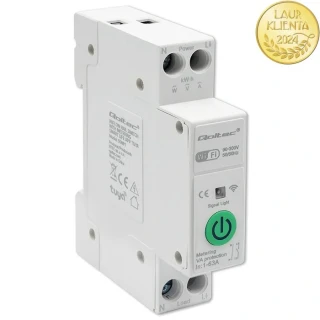 *Qoltec 50881 Wi-fi relé 63A na DIN lištu s elektroměrem | TUYA | Smart Home