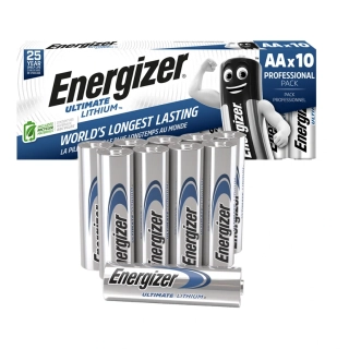 *Baterie AA / FR6 ENERGIZER Ultimate Lithium AA 10 ks (1 balení) – velkoobchodní karton 240 ks (24×10 ks, papírové krabičky)
